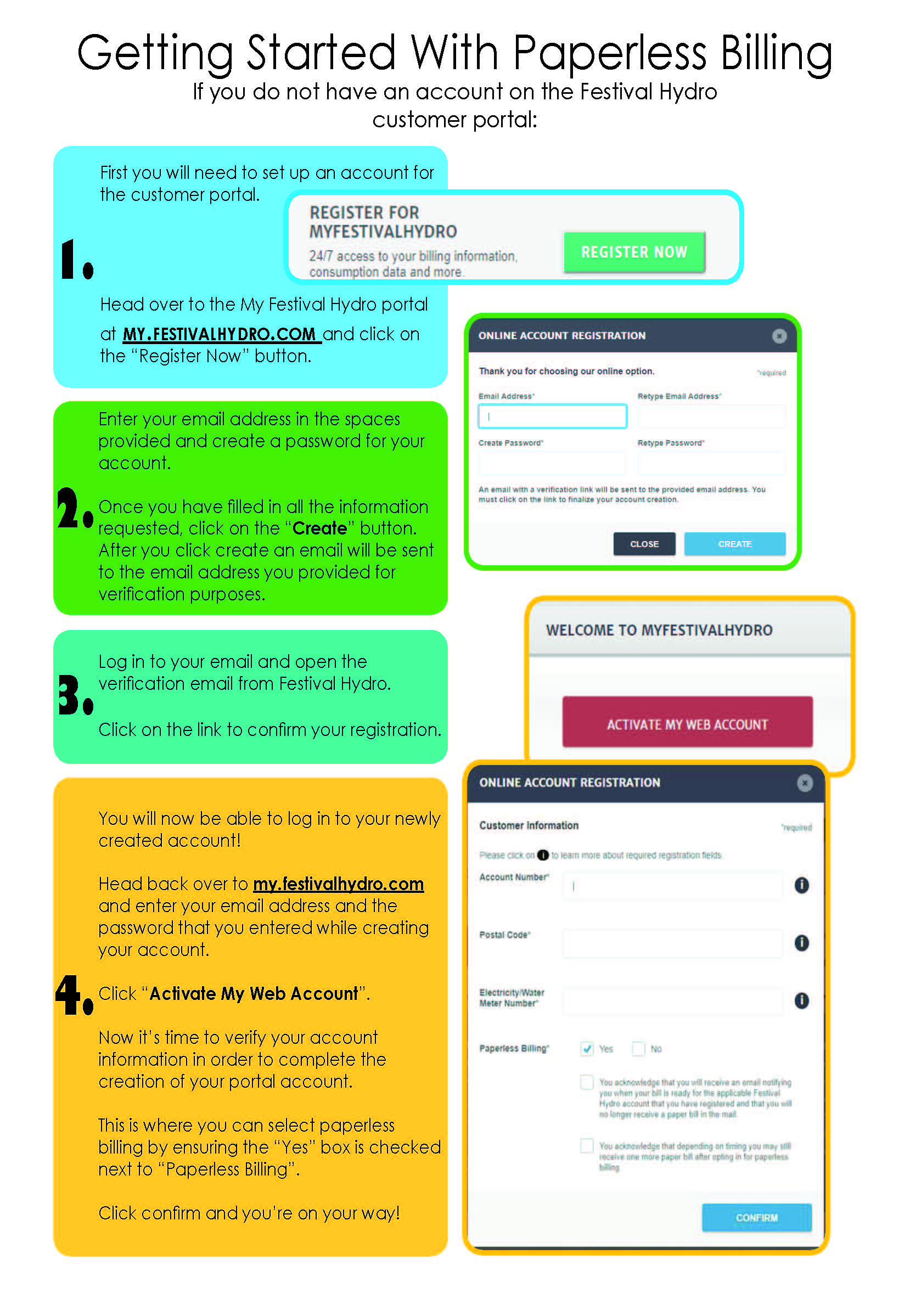 Paperless Billing New Account Walkthrough